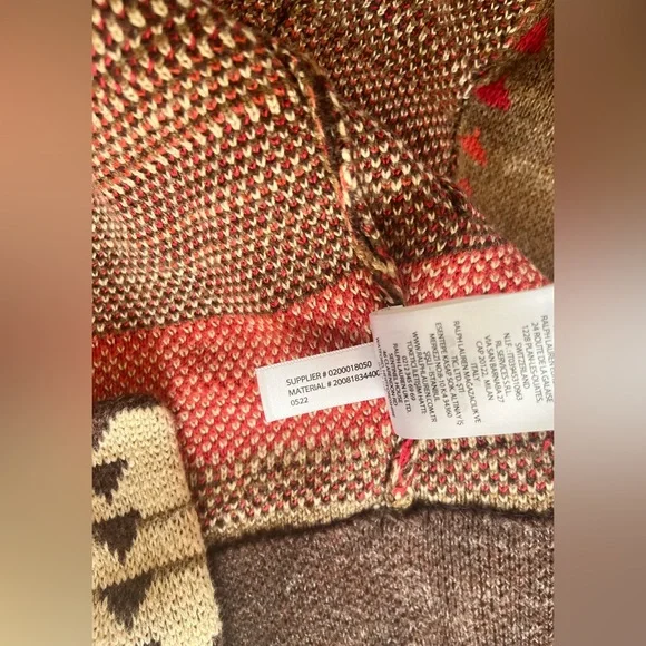 Lauren Ralph Lauren Red and Brown Patterned Cardigan - Picture 11 of 16